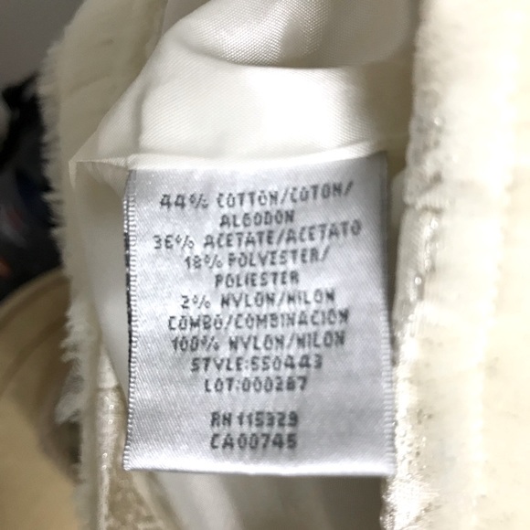 Badgley Mischka Cream Cap Sleeve Brocade Dress - Picture 8 of 8